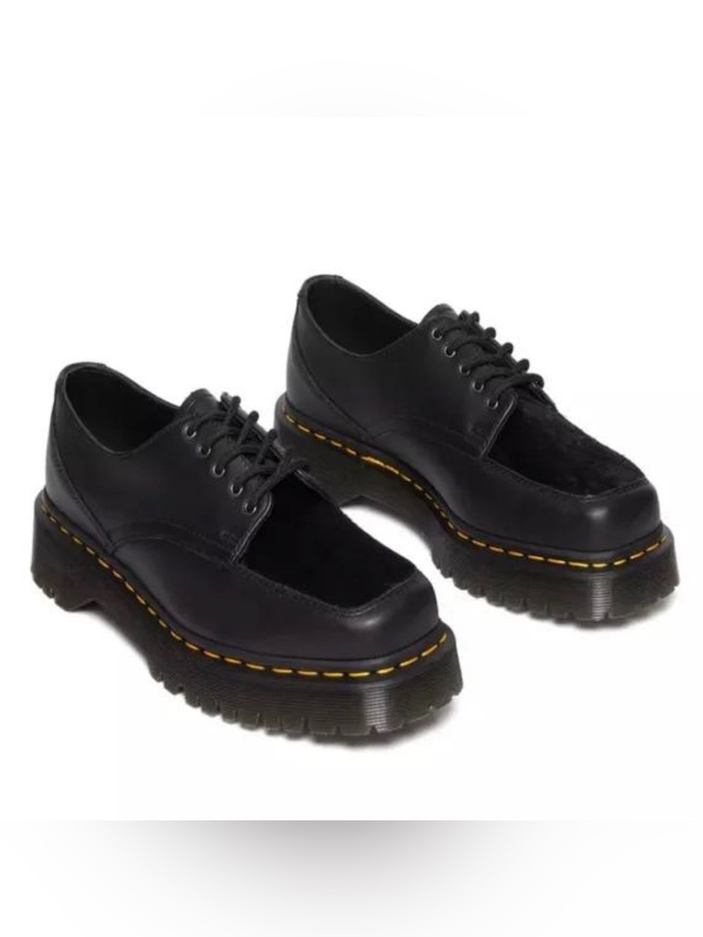 Dr. Martens 5i Bex Squared Pony Hair Oxford Shoes Black Women’s Leather